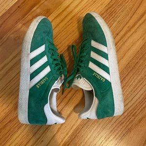Green Adidas Gazelles